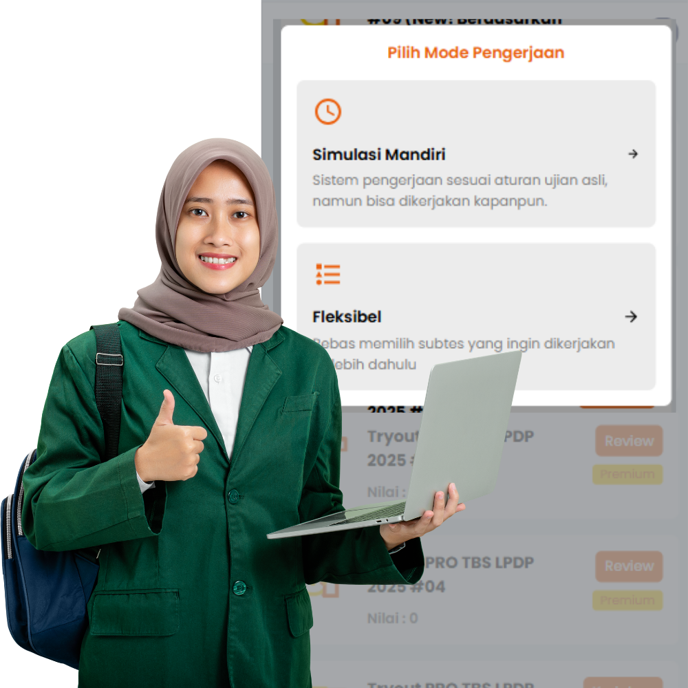 Tersedia mode Simulasi dan Fleksibel